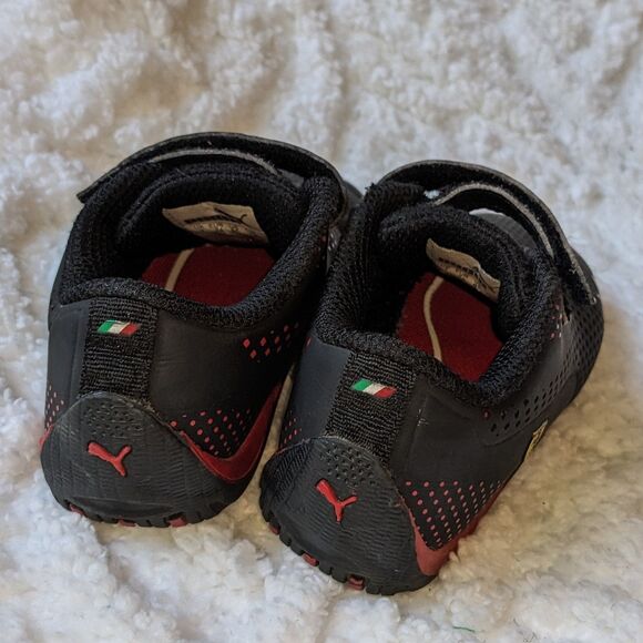 Puma x Ferrari Toddler Black/Red Mesh Sneakers – Size US 8C - Picture 7 of 8